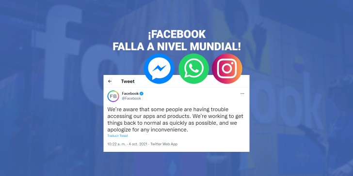 Caída mundial de las plataformas de Facebook, Instagram y WhatsApp