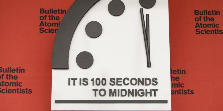 Tick Tock! Estamos a solo 100 segundos para el fin del mundo según El Reloj del Juicio Final.