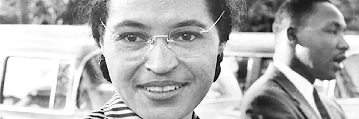 Rosa Parks: La valiente activista que desafió la segregación racial.